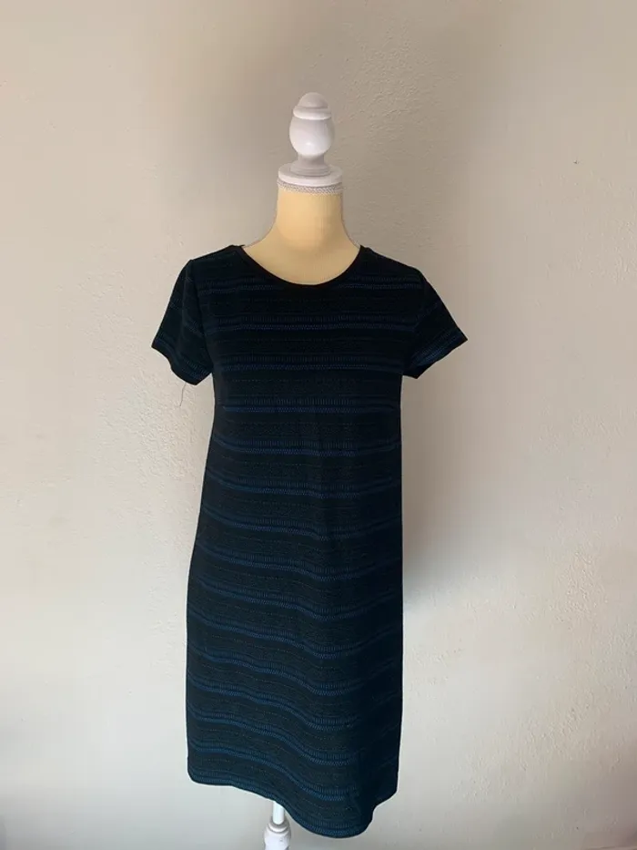 Robe droite noire et bleue Camaïeu – Taille 36