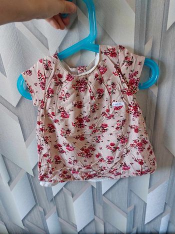 tunique a fleur rose