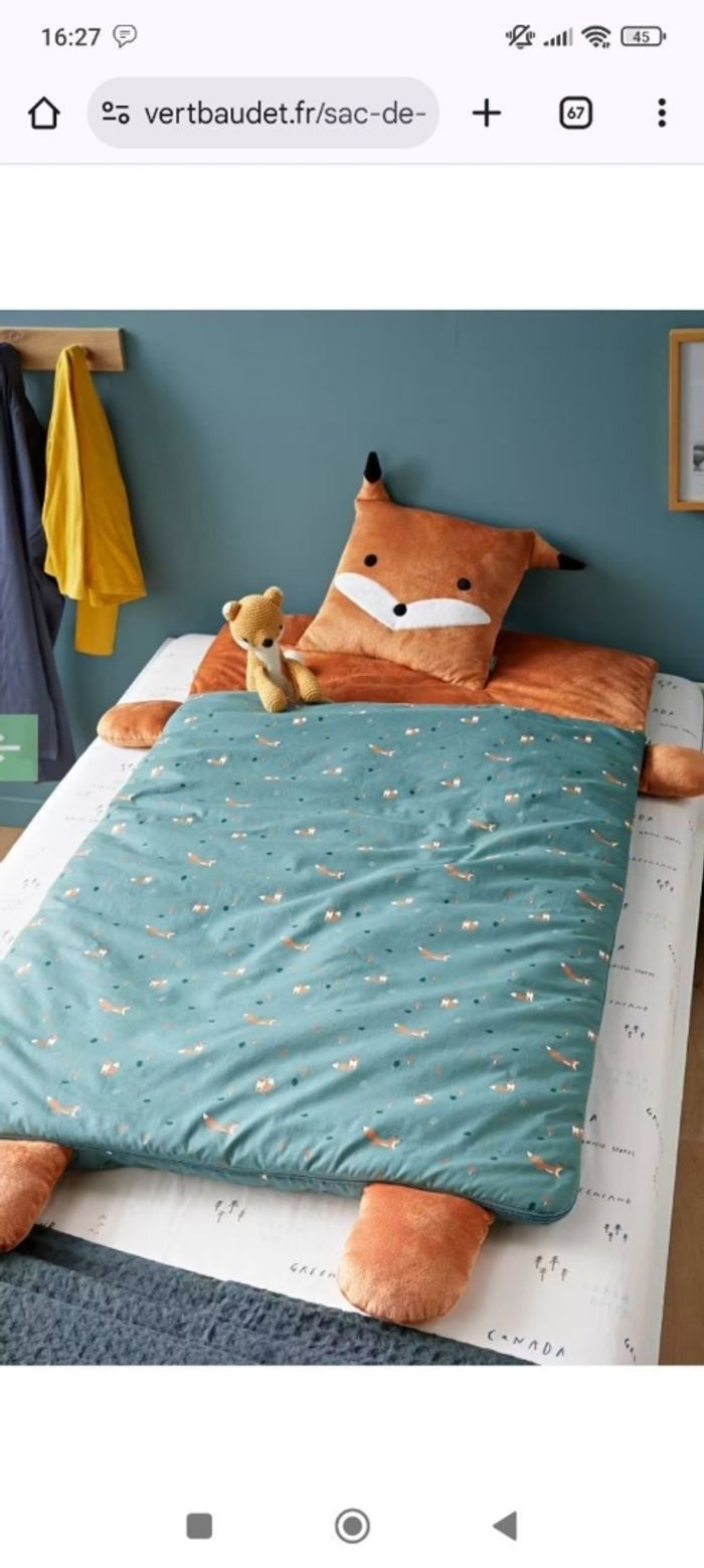 Sac de couchage + coussin Vertbaudet