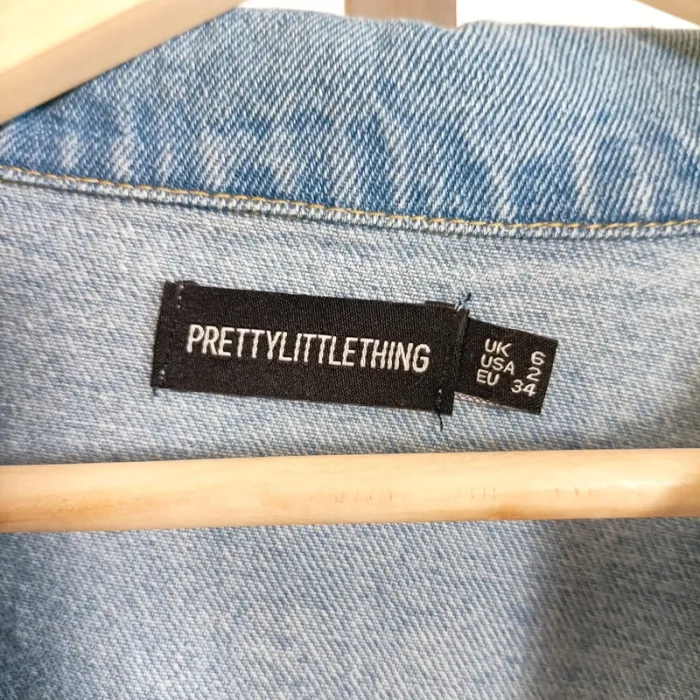 Veste en jean oversize PrettyLittleThing – taille 34 A773 - photo numéro 3