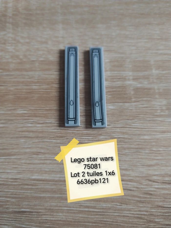 Lego star wars lot 2 tuiles 1x6 réf 6636pb121
