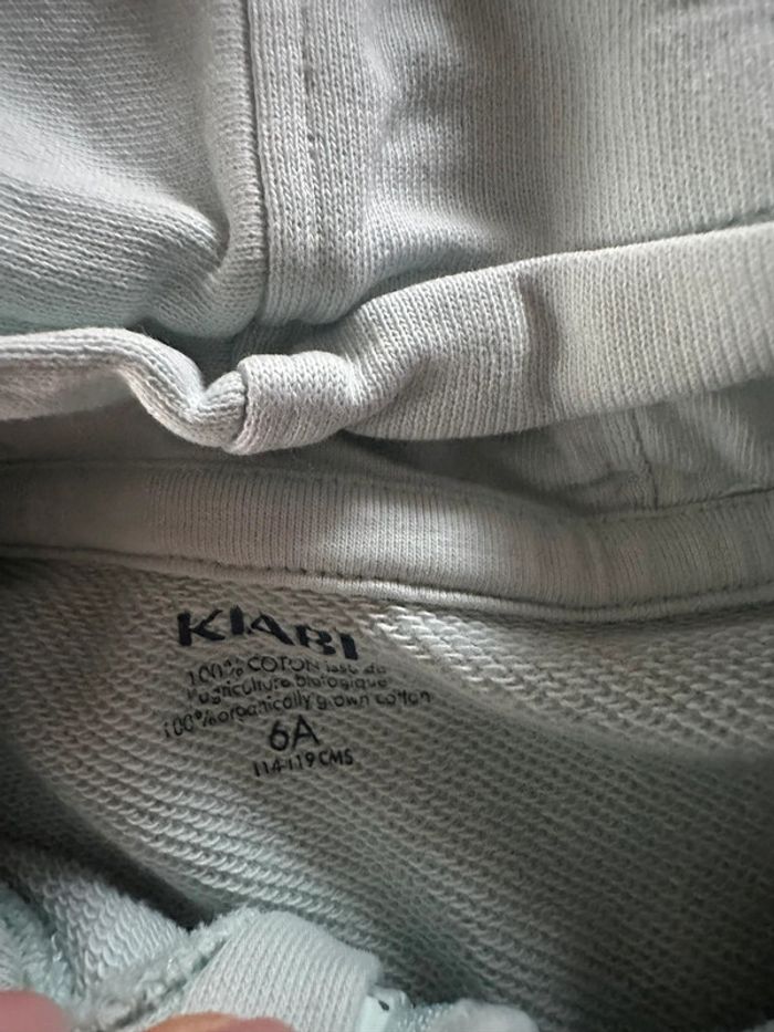 Veste sweat bleu ciel 6 ans - photo numéro 3