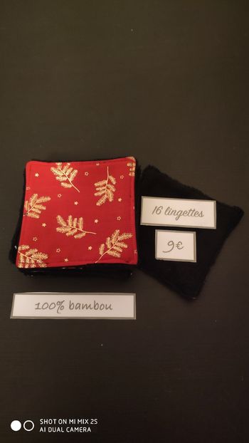 16 lingettes lavables, neuf