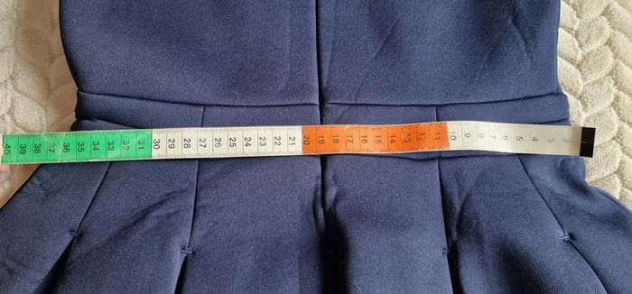 Robe Comptoir des cotonniers neoprene bleu marine courte patineuse taille 38 - photo numéro 12