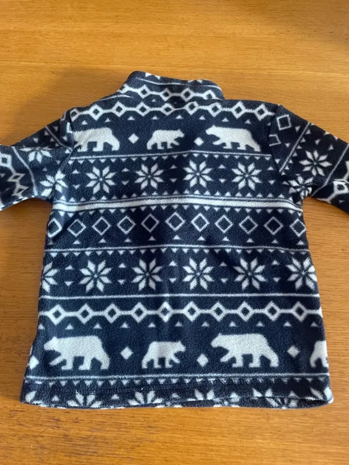 Pull polaire bleu 5 ans garçon - photo numéro 4
