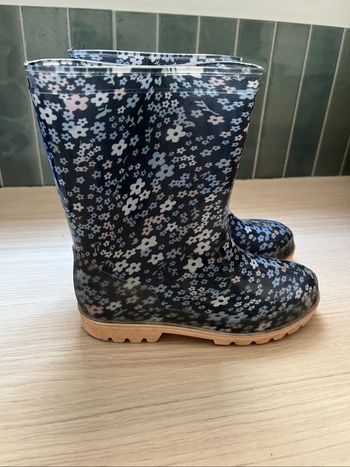 Bottes caoutchouc fleuries