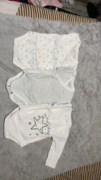 Lot de 3 bodies bébé mixte