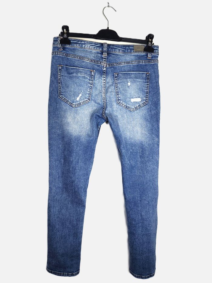 Jean Femme Morgan Bleu - Effet Usé et Déchiré - Taille 40 - photo numéro 6