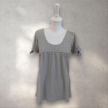 Blouse imprimée à pois manches courtes taille L