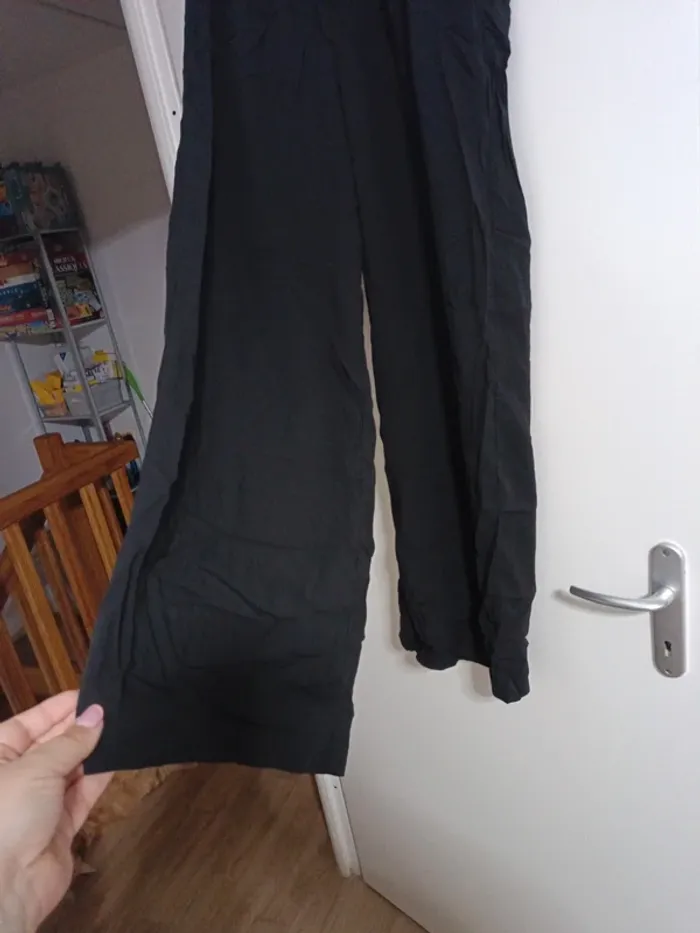 Pantalon a jambe large fluide 44 femme - photo numéro 2