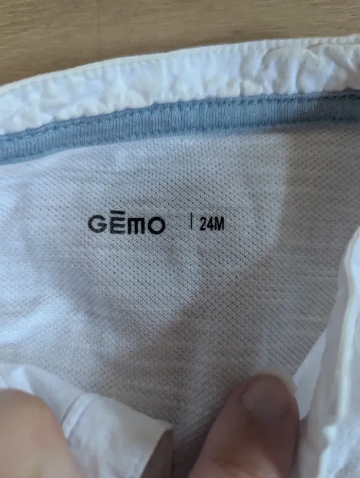 Tee-shirt Gémo blanc 24 mois - photo numéro 4