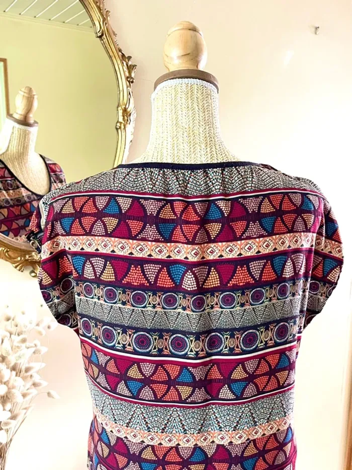 Tunique Hypnotisante à Imprimé Coloré – Miss Glammy – Taille Unique - photo numéro 7