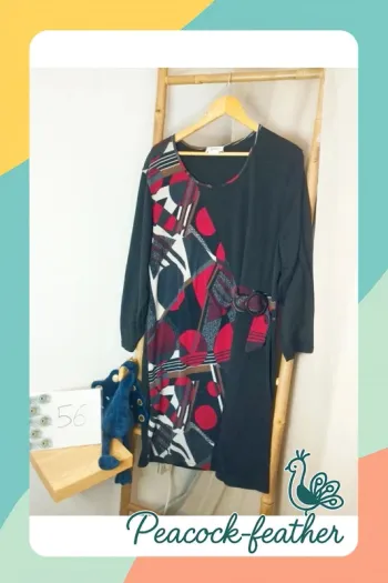 Robe hiver noire et rouge afibel 56