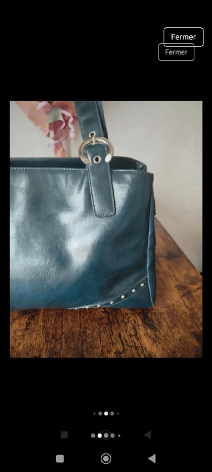 Sac à main cuir style vintage dressing excellent état - photo numéro 4
