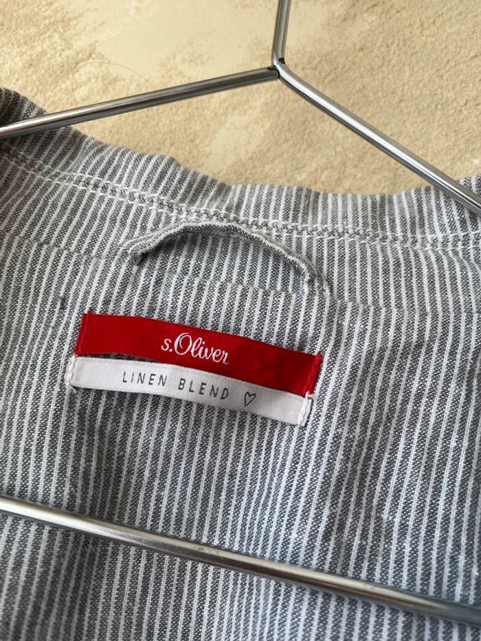 Blazer rayé gris et blanc S.Oliver XL - photo numéro 5