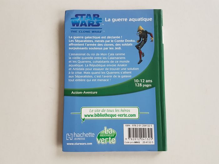 Livre Star Wars The Clone Wars La Guerre Aquatique La Bibliothèque Verte 17 - photo numéro 2