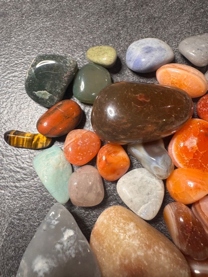 Lot pierres polies naturelles – mix tailles 462g - photo numéro 5