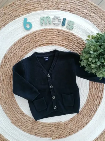 Gilet bleu marine - Kiabi - 6 mois