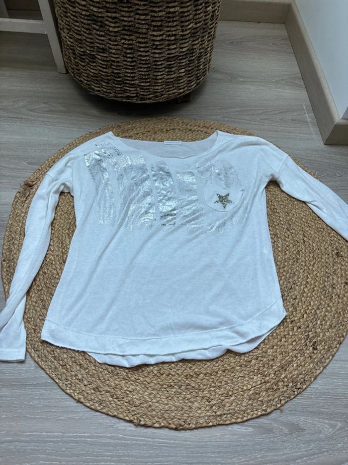 Pull blanc fin
