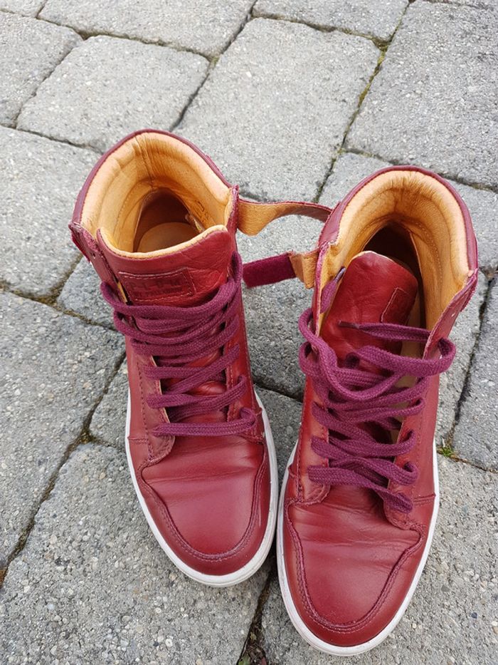 Baskets montantes rouges Palladium T38 - photo numéro 8