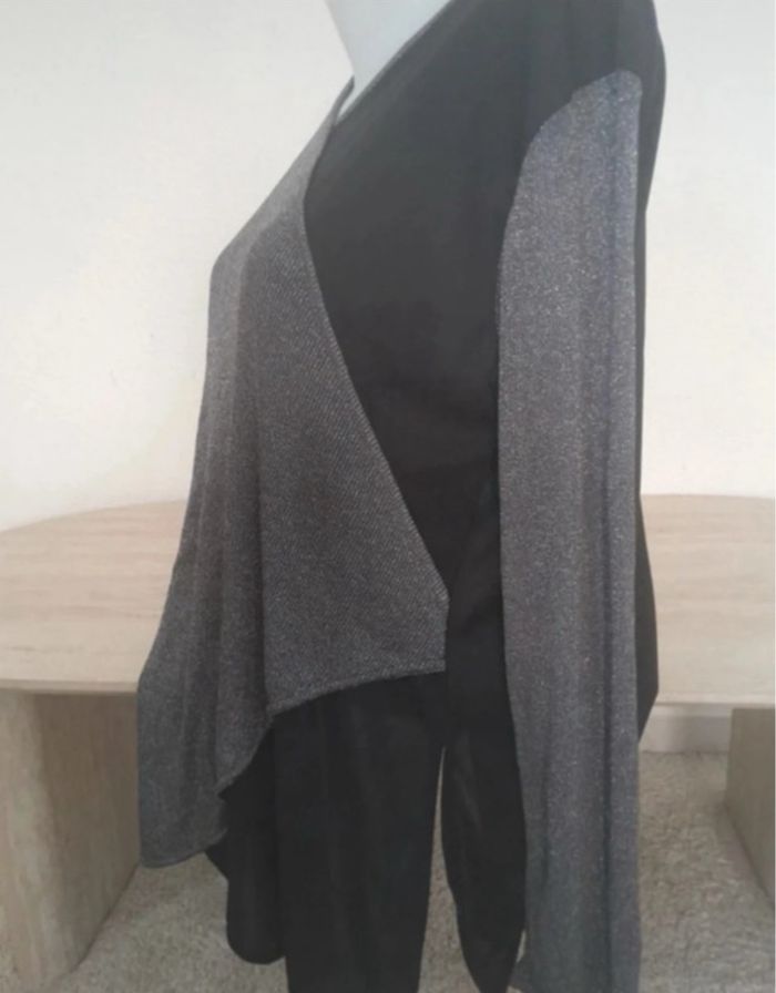 Blouse argenté asymétrique Mega New Paris taille 42 - photo numéro 3