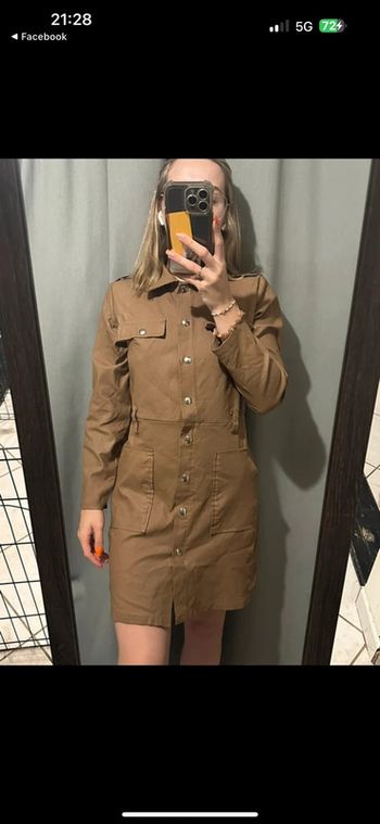 Robe manche longue camel M
