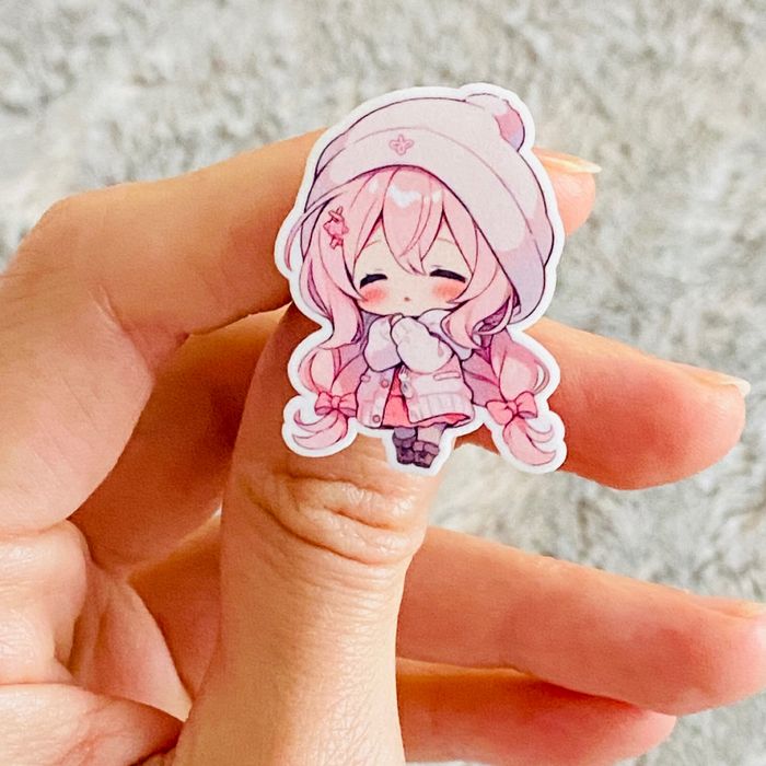 Pins Brut Fait Main Kawaii Girl Rose - photo numéro 2