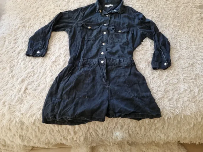 combi short en jean - photo numéro 3