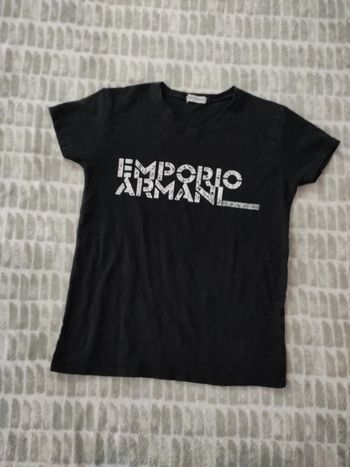 Tee-shirt manches courtes noir et blanc emporio Armani taille S 36