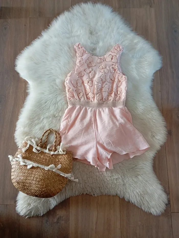 Orchestra 💖 combinaison chic cérémonie rose poudrée 4 bs