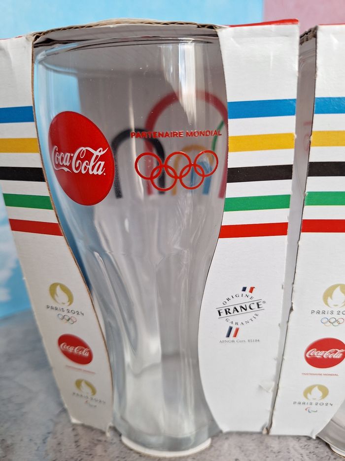 Lot de 6 verres coca-cola Jeux Olympique Paris 2024 - photo numéro 2