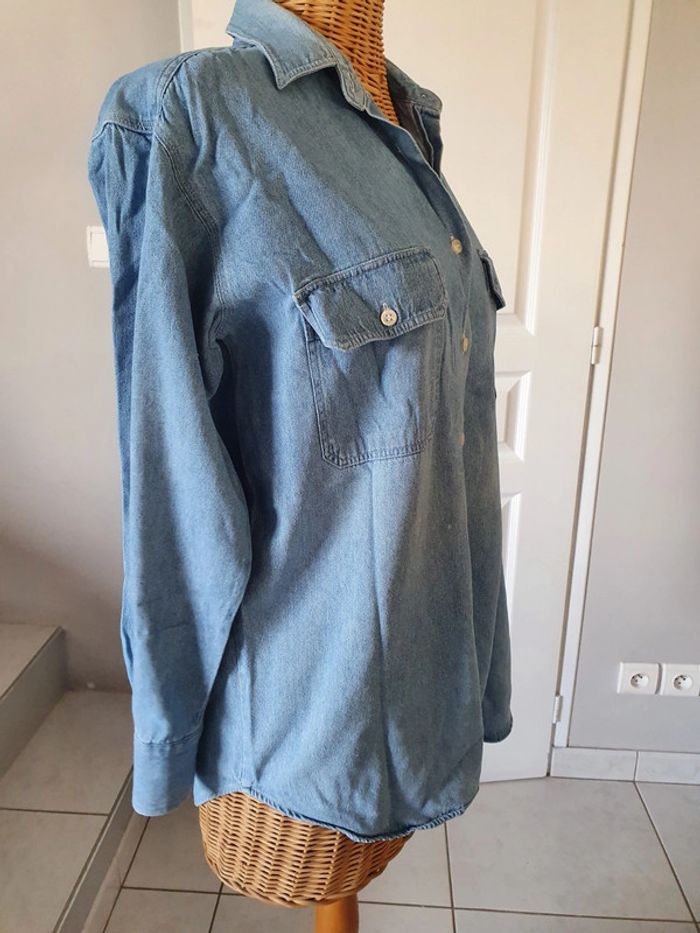 Chemise en jean femme taille M vint - photo numéro 2