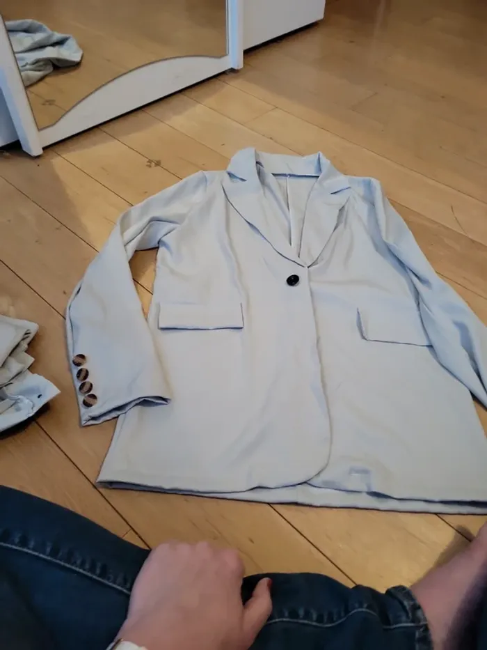 Tailleur gris clair S - photo numéro 4