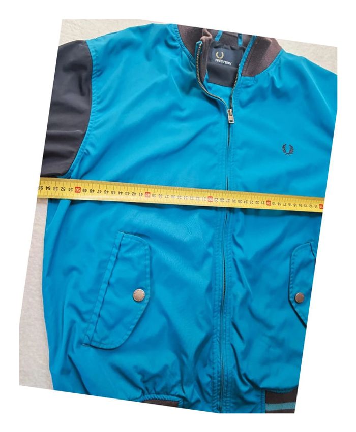 Veste Bomber Fred Perry Authentique - T.M - Bleu/Anthracite - - photo numéro 6