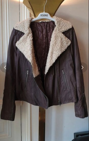Neuf!! Manteau en cuir marron neuf taille 38