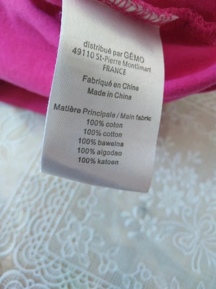 Tee-shirt rose love friend 12 mois - photo numéro 6