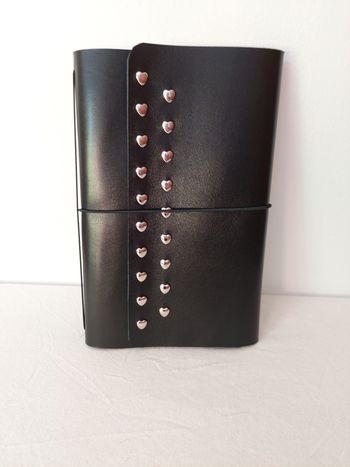 Journal en cuir noir A5