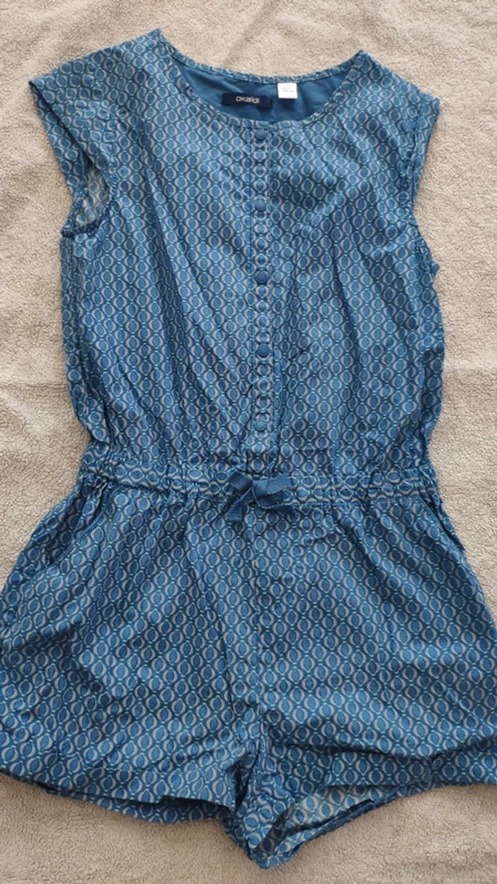 Combi short okaidi 8 ans bleu