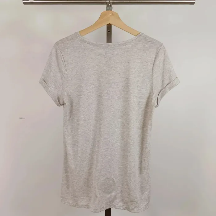 T-shirt femme "août 1969" August - Tshirt gris peace colombes, taille M Tshirt gris A547 - photo numéro 8