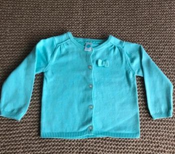 Gilet turquoise 18 mois - tex