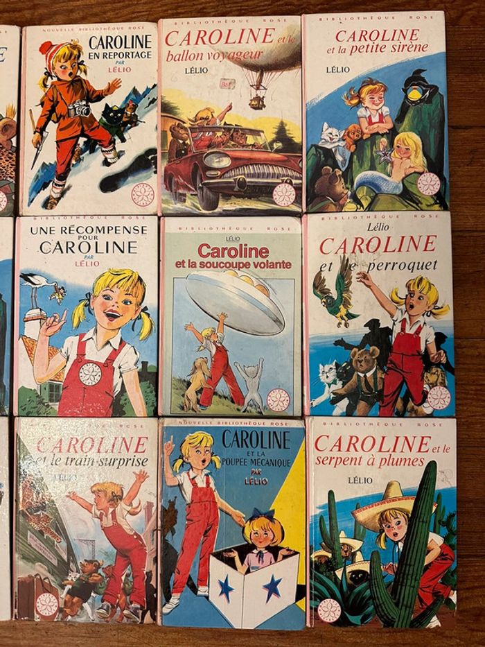 Lot de 12 livres Caroline bon état bibliothèque rose anciens vintage Pierre Probst - photo numéro 2