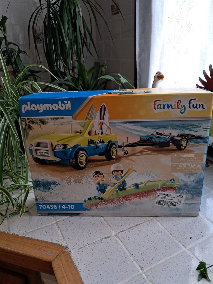 Boite playmobil neuve bateau voiture remorque