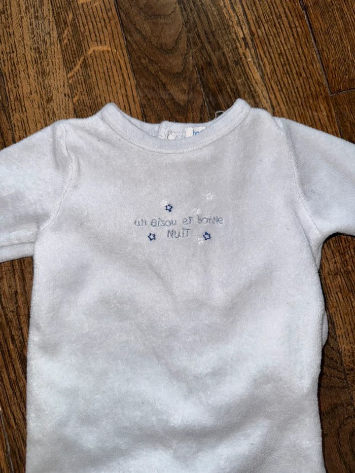 Pyjama velour Bout’chou 1 mois - photo numéro 2