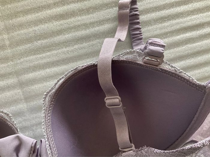 Soutien-gorge mauve et blanc Affinitas neuf - photo numéro 10