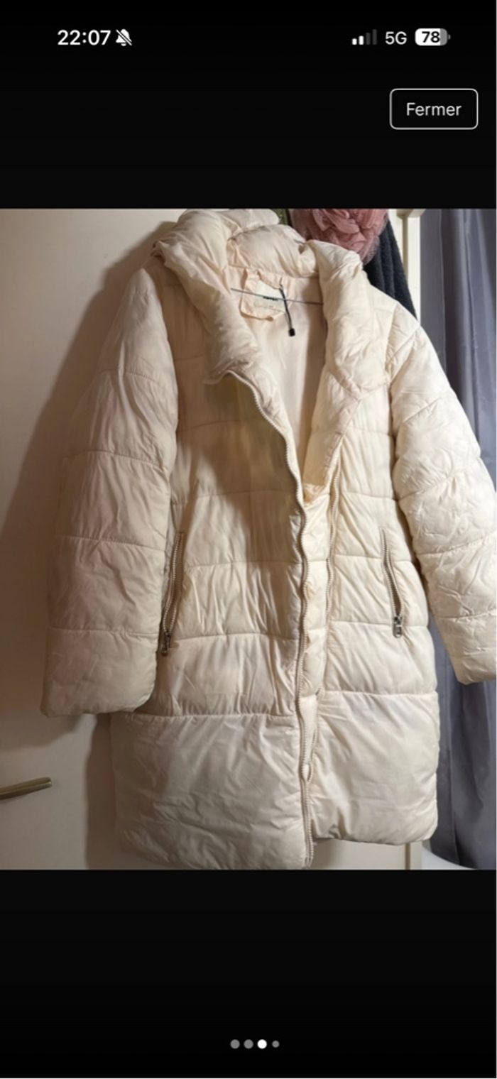 Manteau couleur crème marque koton