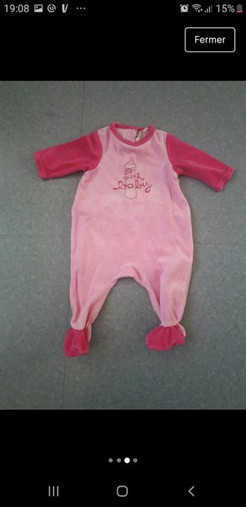 Pyjama velours 3 mois