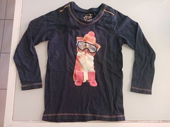 T shirt manches longues, 4 ans,girls wear lemon beret