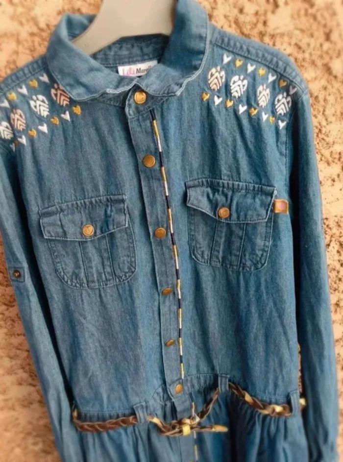 Robe en jean Lili marelle 12 ans bon état - photo numéro 3