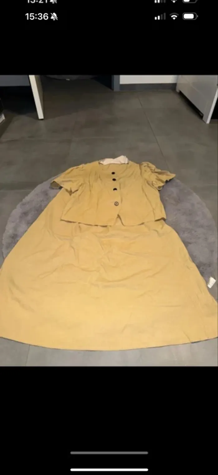 Ensemble jupe chemise taille L - photo numéro 2