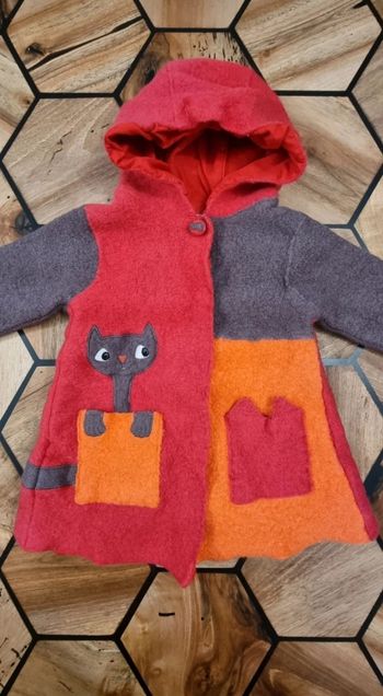 Manteau en laine 12 mois DPAM TBE